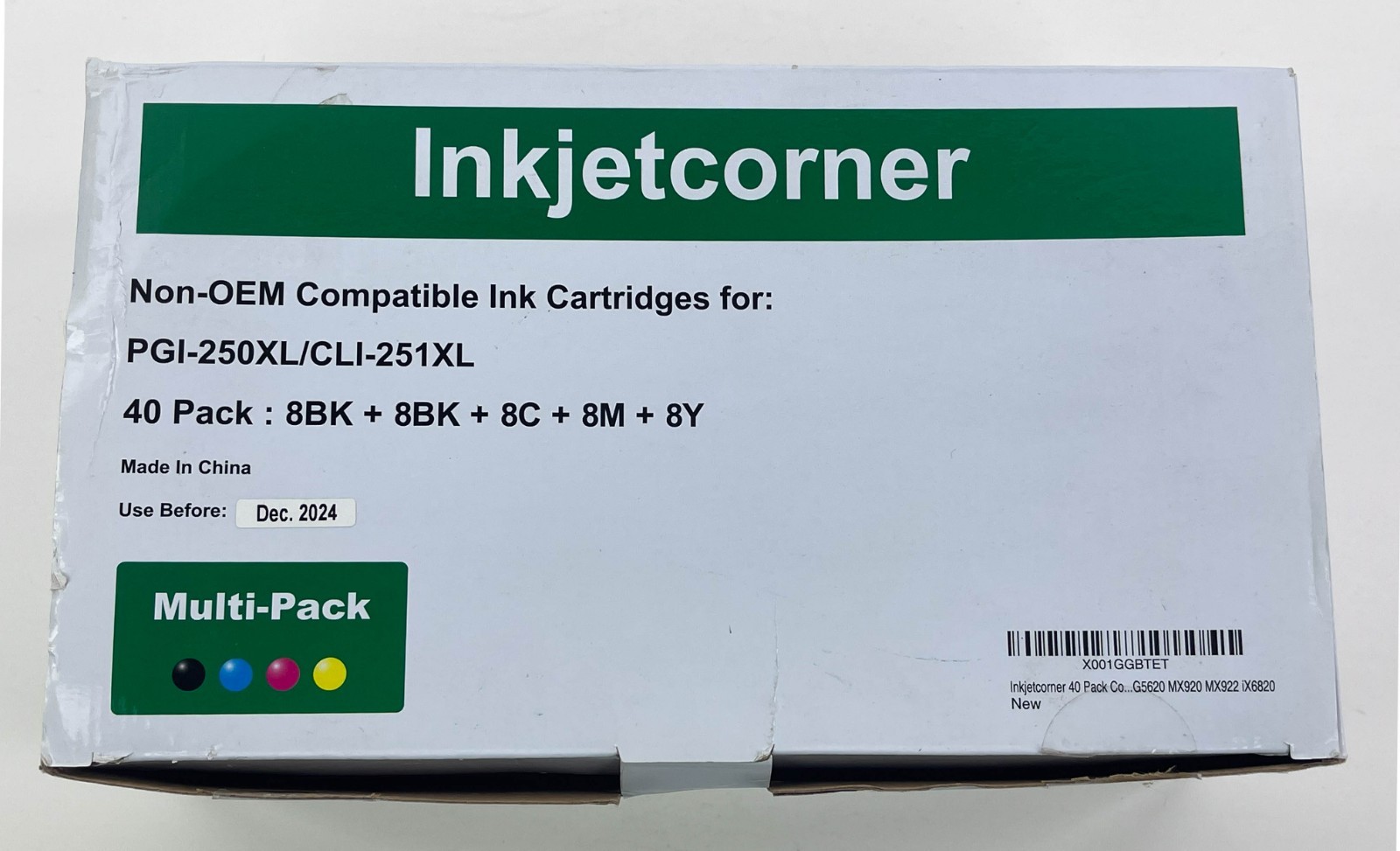 Non-Oem Compatible Ink Cartridges For PGI-250XL-25XL 30 New Sealed 4 OPEN BOX