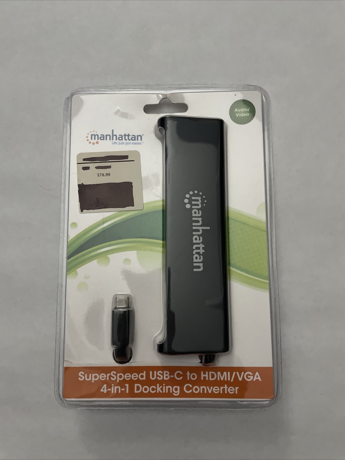 Manhattan 152631 SuperSpeed USB-C to HDMI/VGA 4-in-1 Docking Converter