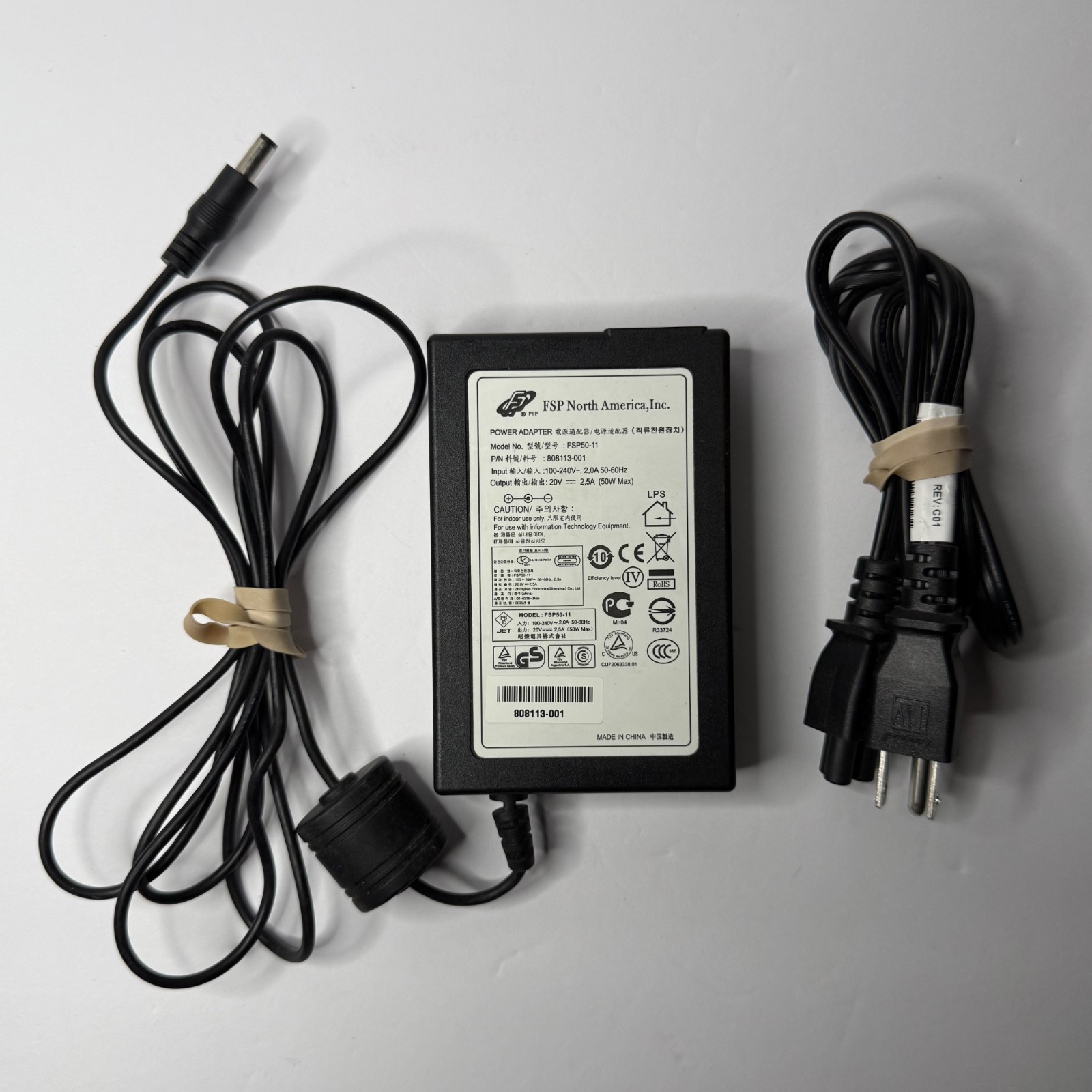 Genuine FSP FSP50-11 AC Adapter 20V 2.5A 50W For Zebra Thermal Printer 808113001