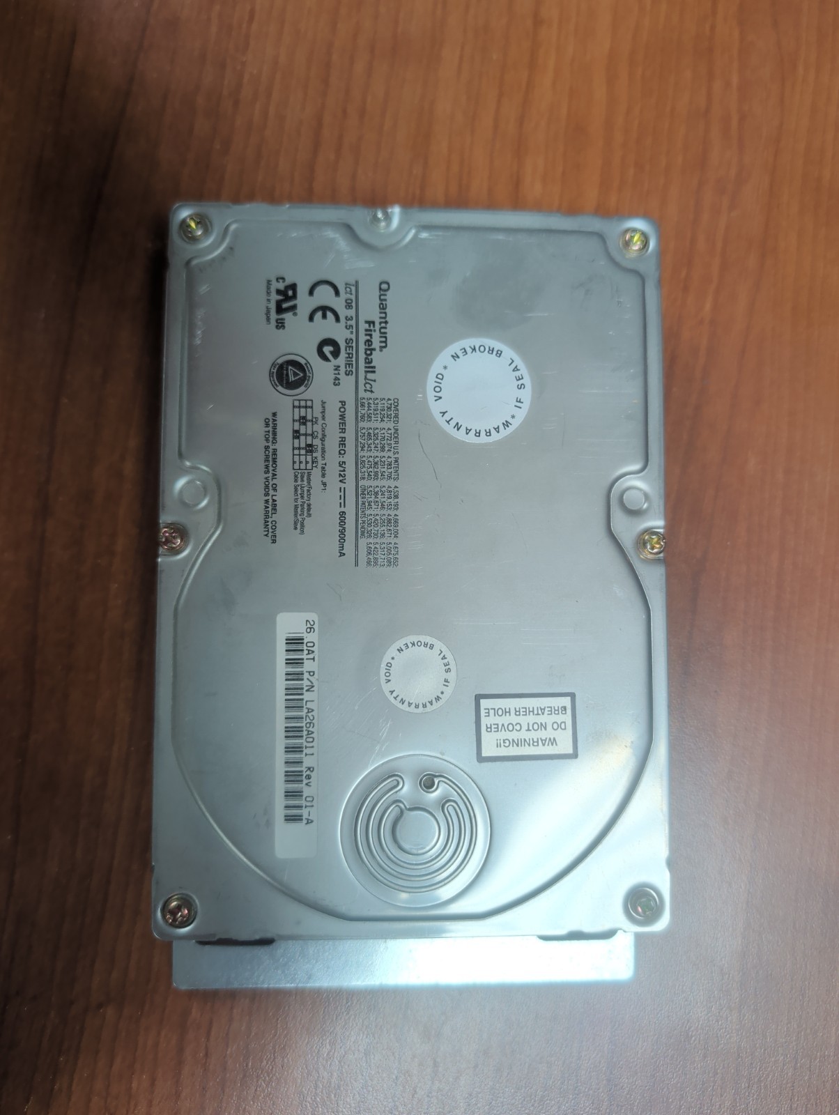 Quantum Fireball 26AT (Fireball lct08) 3.5-inch IDE 26 GB LA26A011 