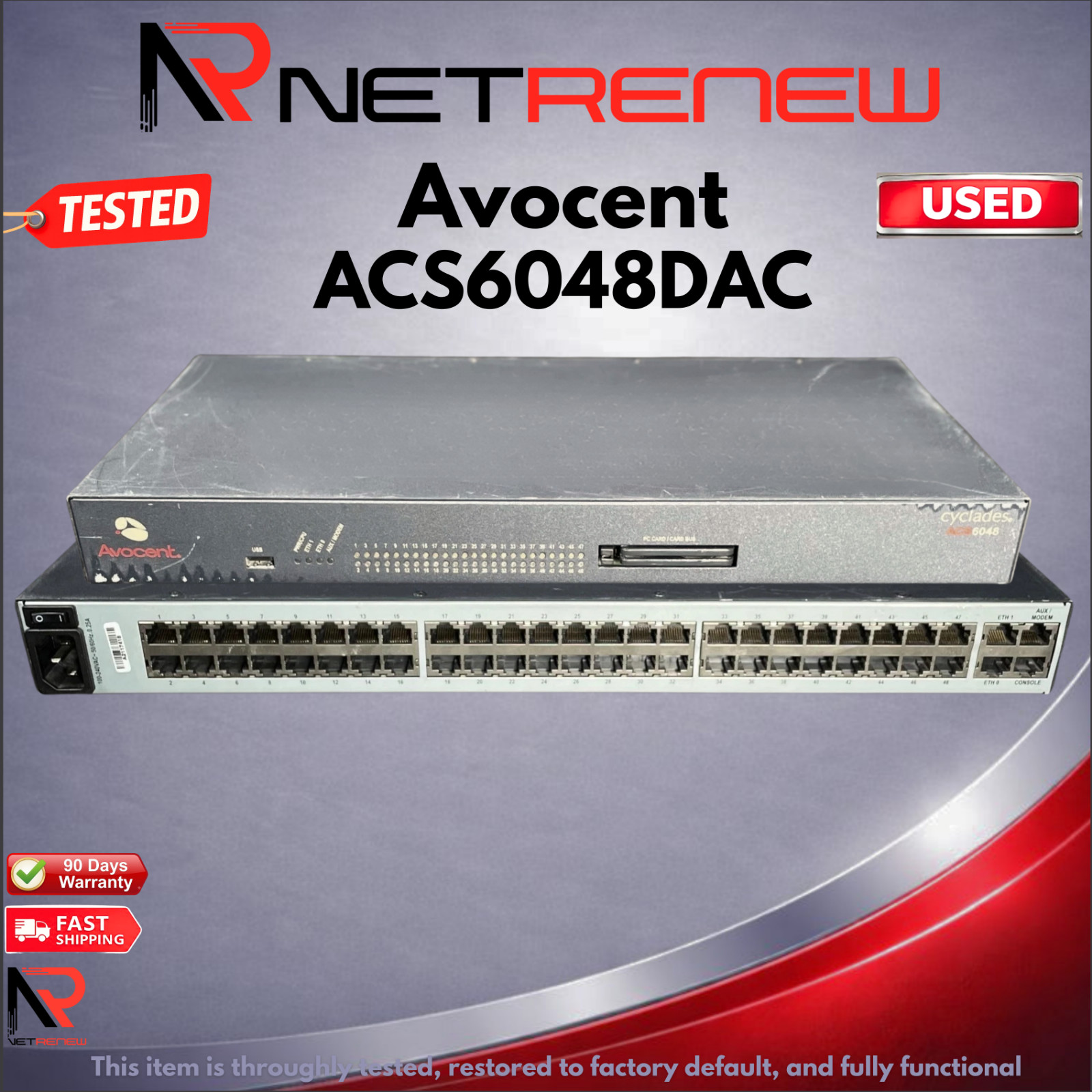 Avocent ACS6048DAC  Console Server 48 Port OOB Serial