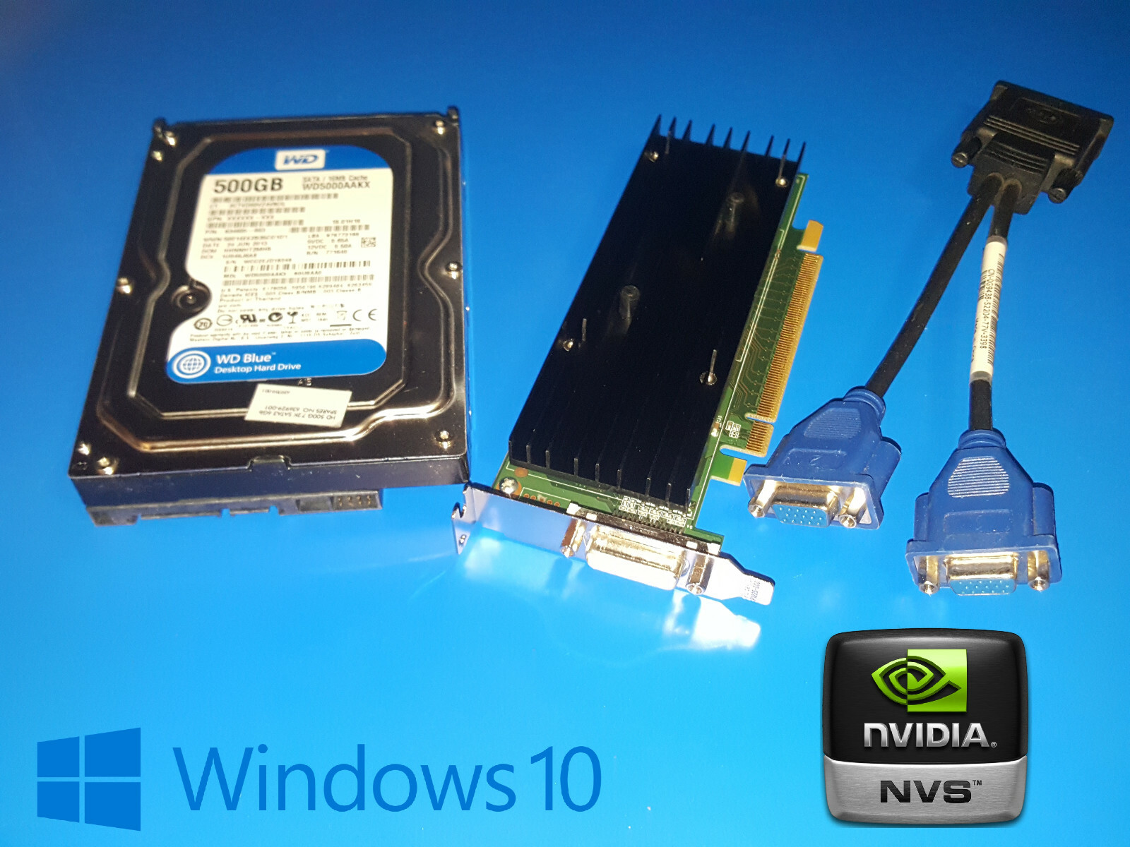 HP Pavilion Slimline s5120f Windows 10 Home 64 500GB Hard Drive + Video Card Kit