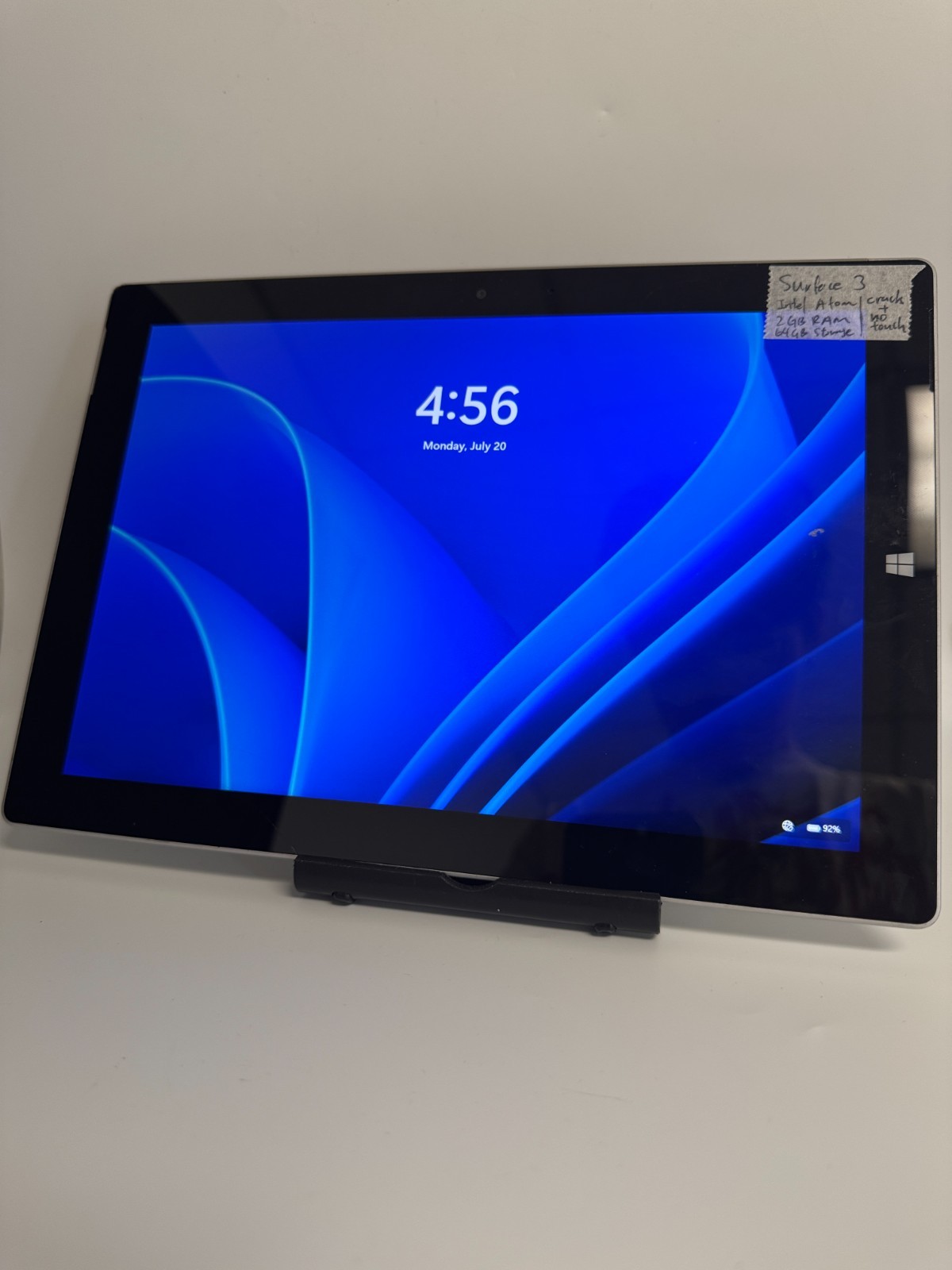 Microsoft Surface 3 64GB 2GB RAM Wi-Fi Silver Good - Please Read - Clean IMEI