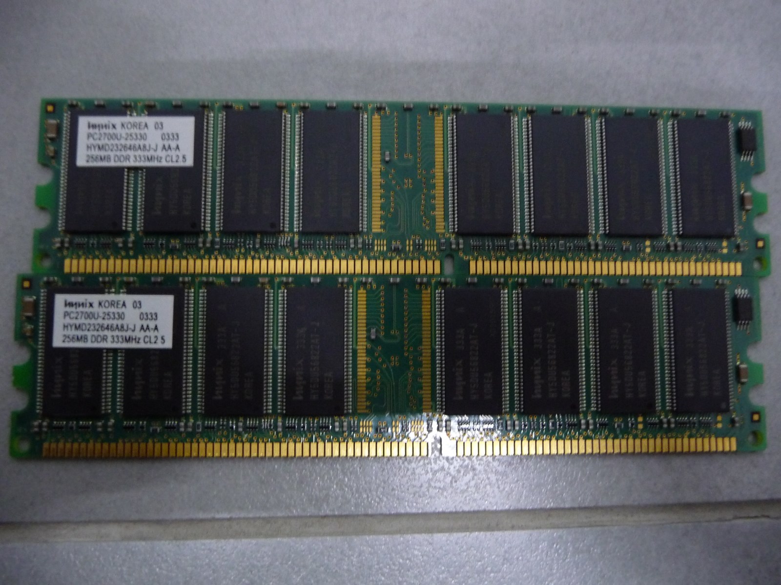 Hynix 512 MB DIMM 333 MHz DDR SDRAM Memory HYMD232646A8J-J Number of Modules 2