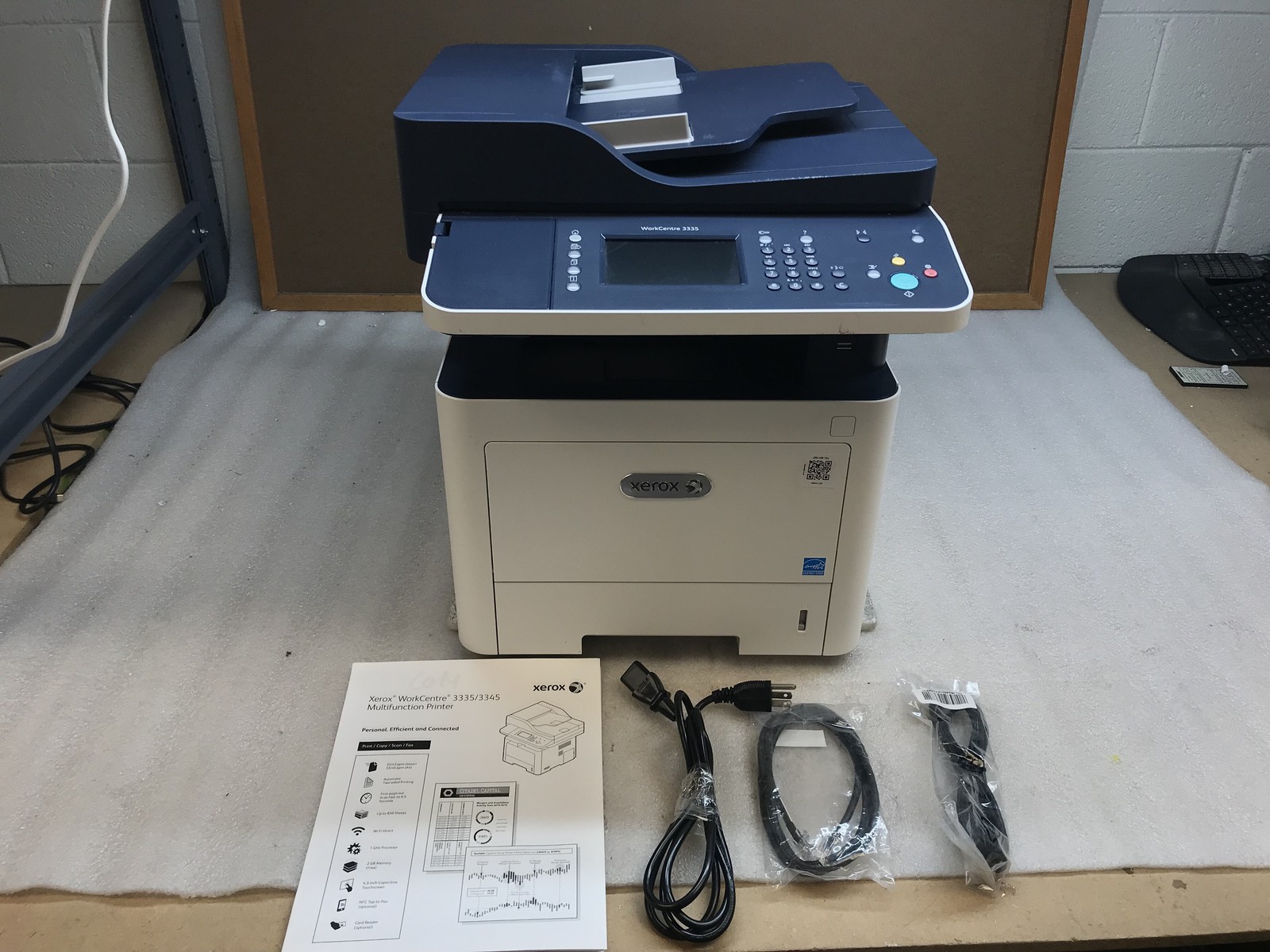 Xerox WorkCentre 3335 Black White Laser Printer 444 Page Ct. W/Toner MFP Wi-Fi
