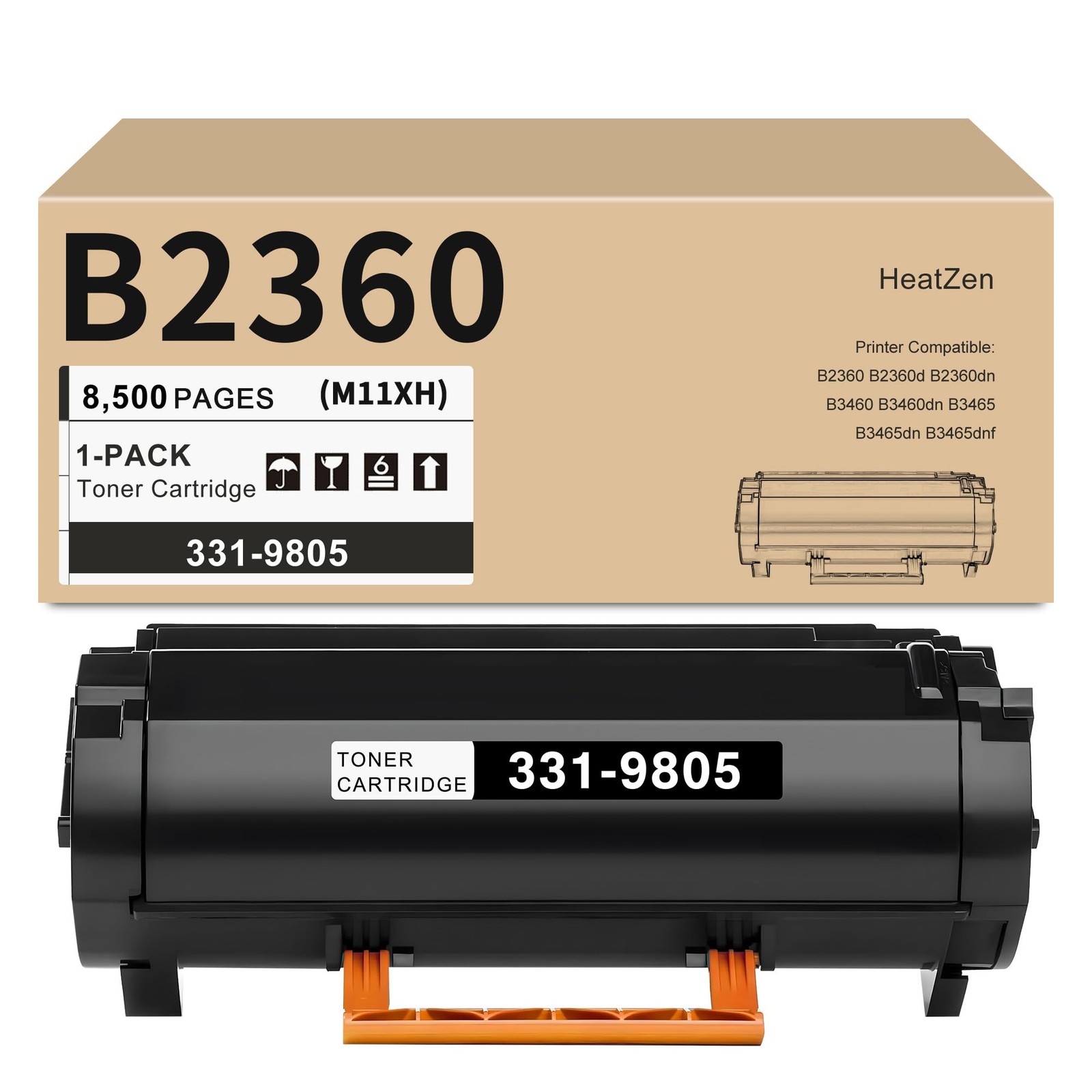 M11XH Black Toner Cartridge B2360 331-9805 Toner Cartridge High Yield
