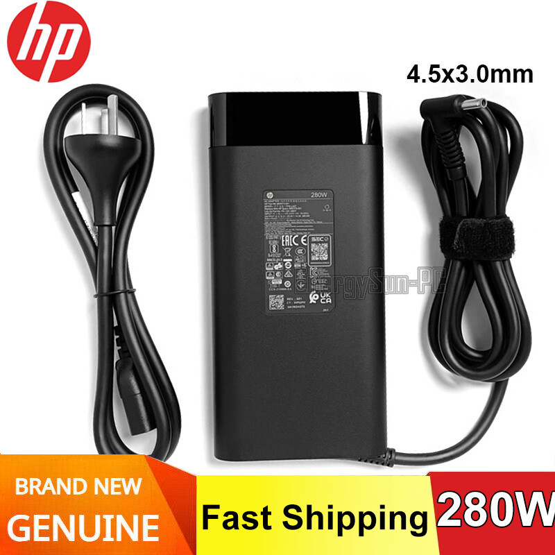 Original 20V 14A 280W HP Omen 16-k0118TX 16-k0119TX Charger AC Adapter + Cable