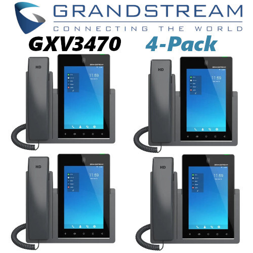 4 Grandstream GXV3470 Smart Video IP Vertical Touch Screen Desk Phone Android 11