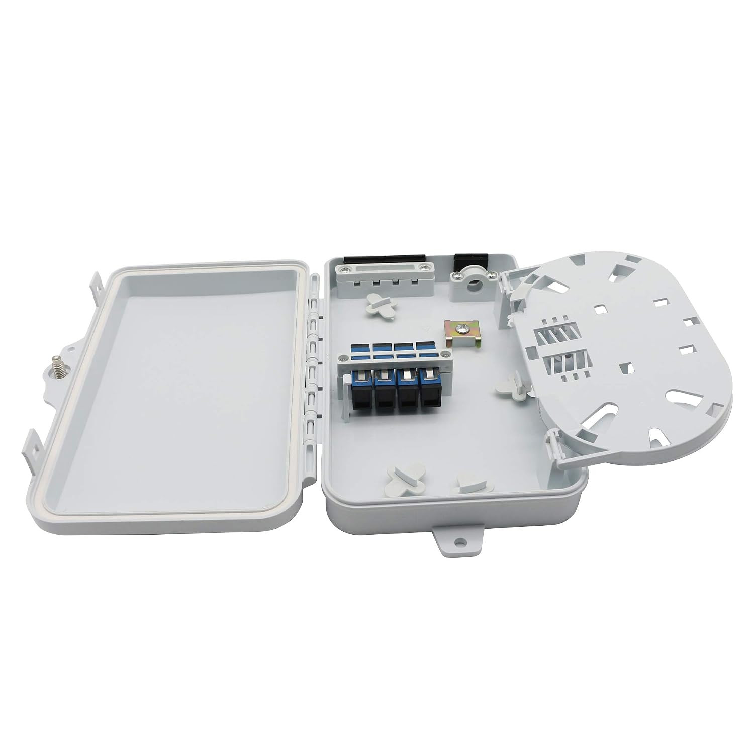 4 Core FTTH Fiber Distribution Box, 4 Port Fiber Distribution Box Splitter Box