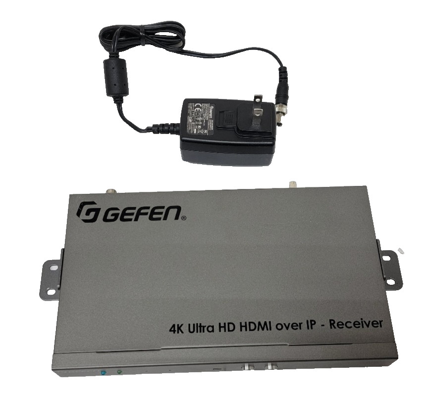 Gefen EXT-UHD-LANS-RX HDMI 4k Ultra HD HDMI over IP Receiver w/ rack ears, PSU