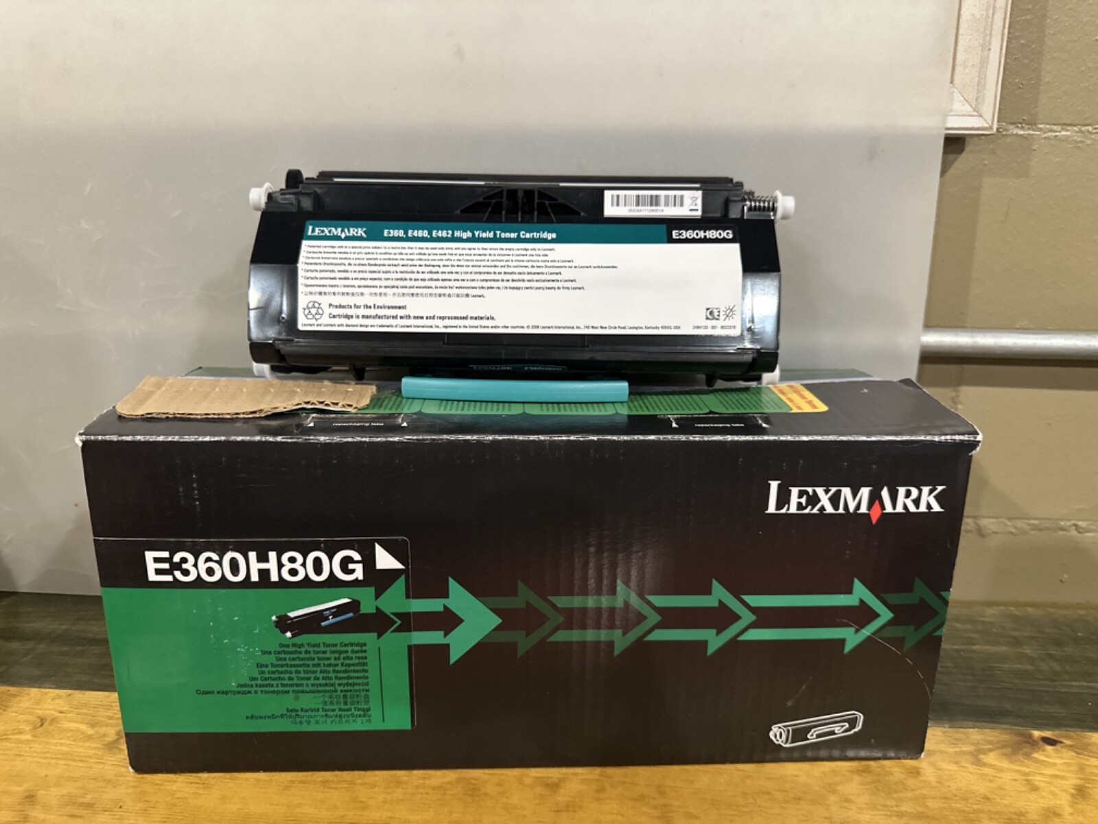 Lexmark E360H80G Black High Yield Toner Cartridge | Open Box