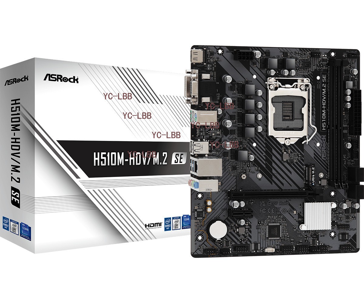 Asrock H510M-HDV/M.2 SE LGA1200 M-Atx 2 DDR4 Vga Dvi Hdmi M.2 Motherboard