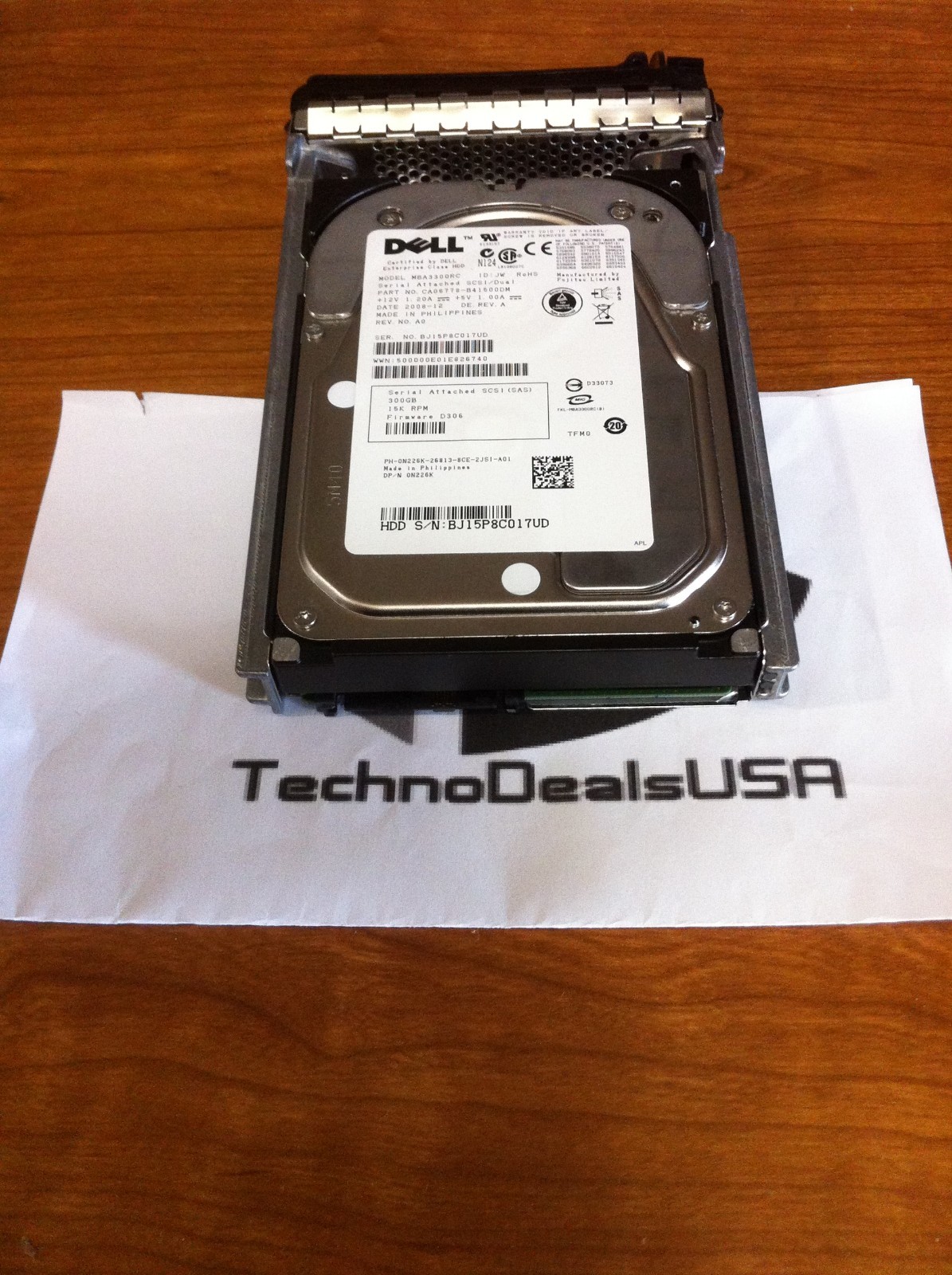 N226K DELL 300GB 15K 3.5" SAS HARD DRIVE