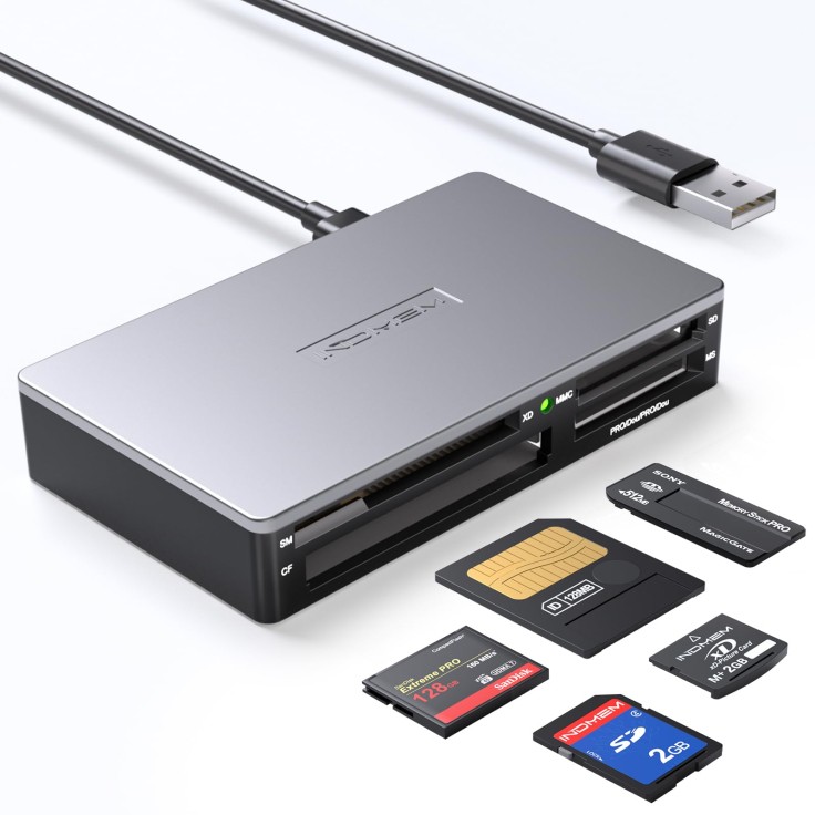 SmartMedia Card Reader Writer All-in-1 USB Universal Multi Card Adapter Slim Hub