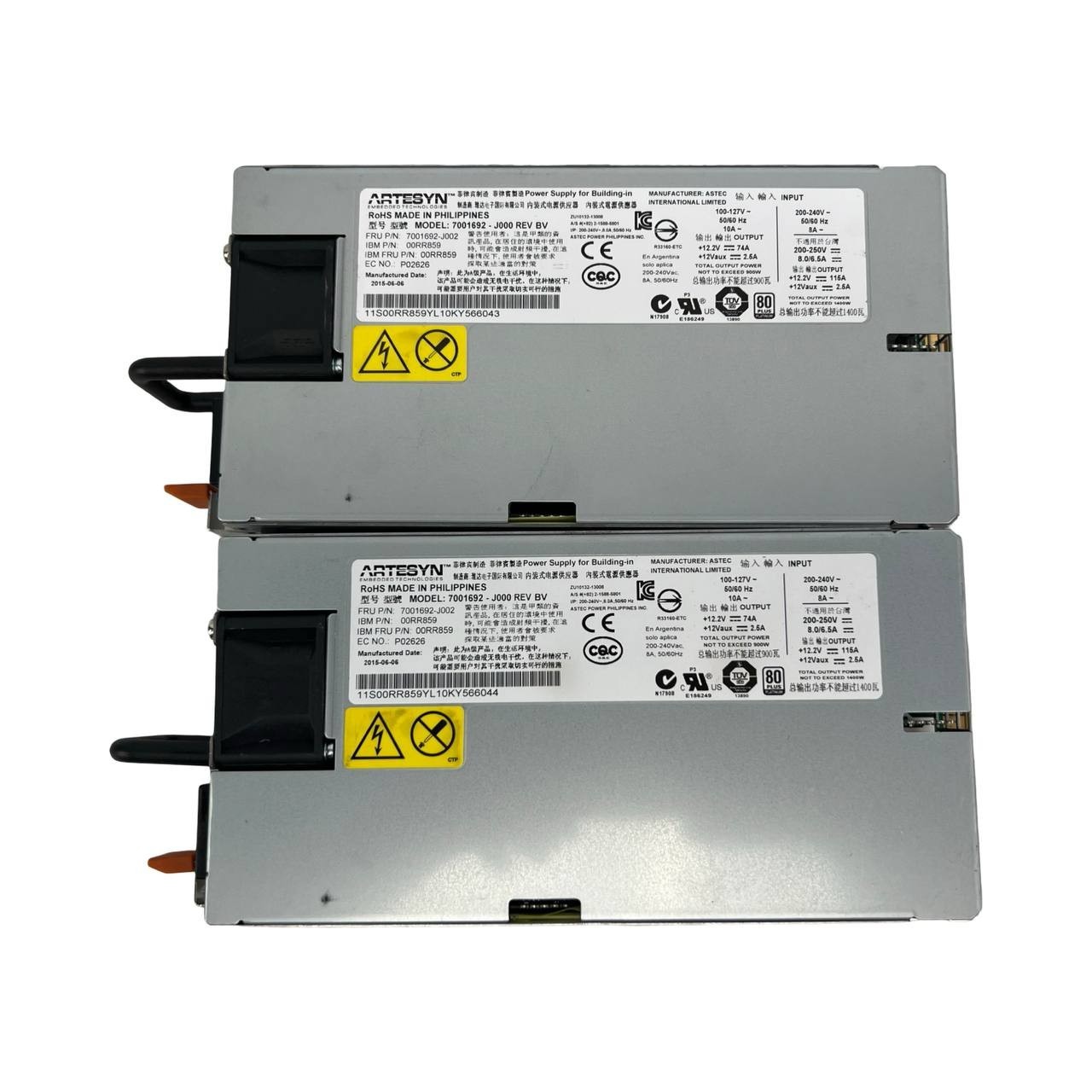 Lot of 2 - 1400w IBM Artesyn Power Supply / Power Supply 7001692-J200