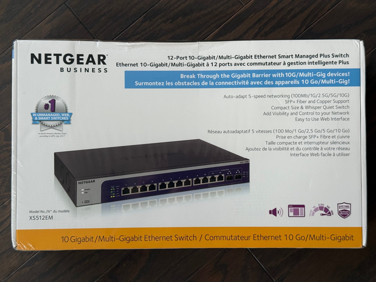 NETGEAR XS512EM 12Port 10G MultiGigabit Ethernet Smart Managed Plus Swit G1N