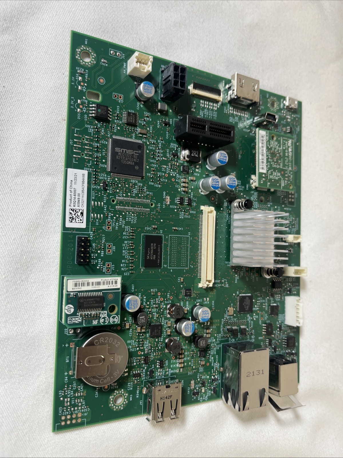 HP LaserJet M611dn M611 K0Q14-60007 Formatter Board - TESTED