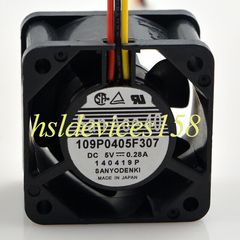 1pc Sanyo 109P0405F307 5V 0.28A 4028 4CM 3-wire Double Ball Ooling Fan
