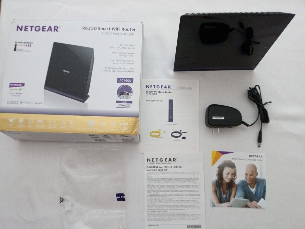 Netgear Router  AC1600 R6250-100NAS 1300 Mbpc Exc. Condition  