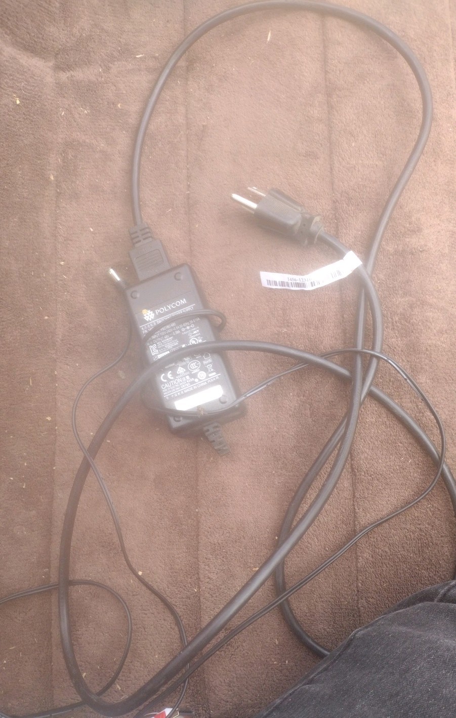 Polycom VOIP IP Phone 48V 0.38A AC Power Supply PSC18U-480 PSC18U480 WORKS