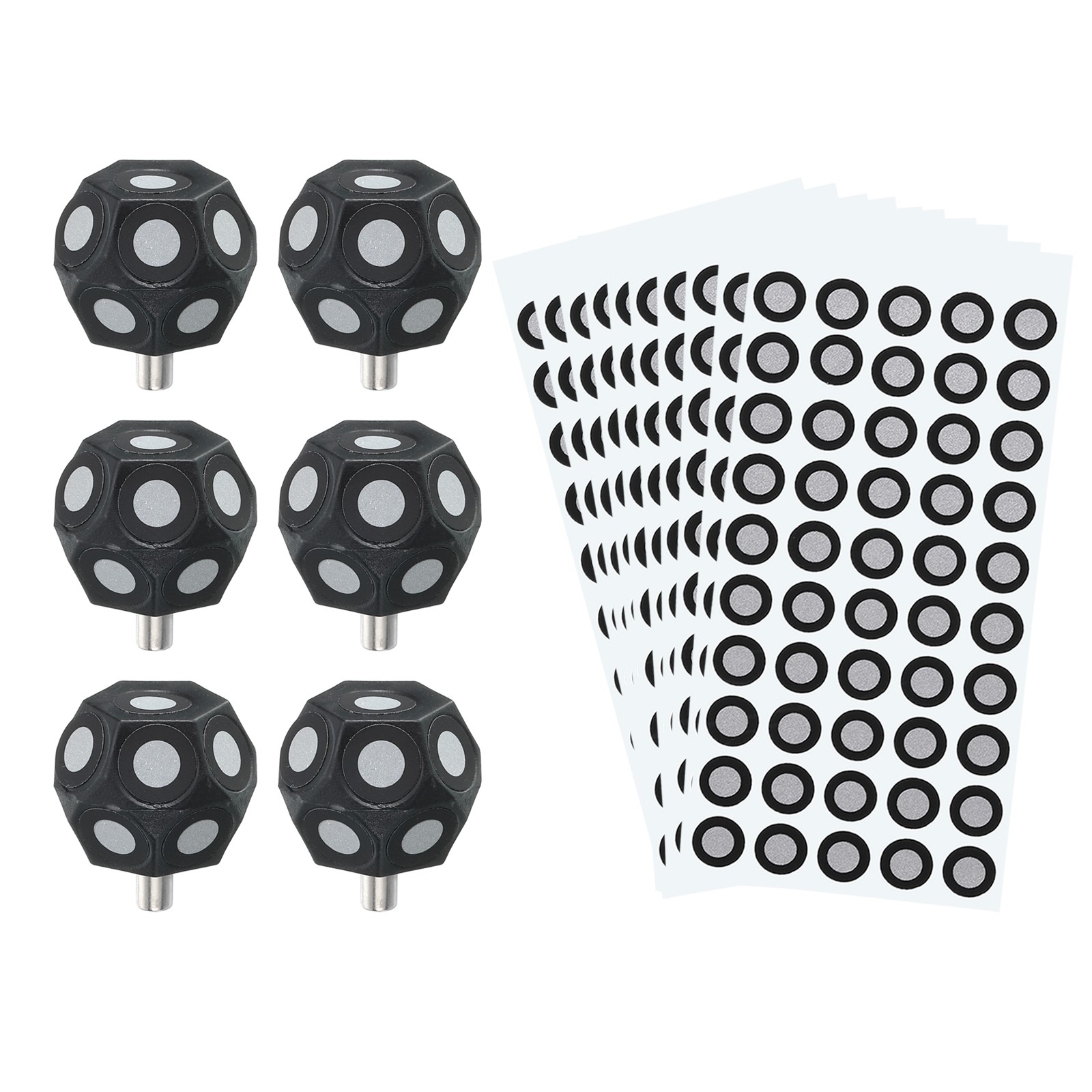 6 Pcs 3D Magnetic Ball Marker with 1000 Pcs 6x10mm 3D Scanning Markers 