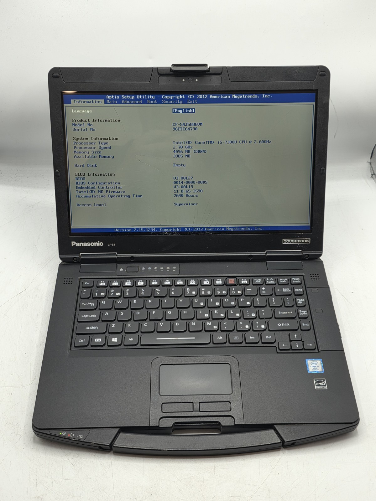 Panasonic ToughBook CF-54 i5-7300U 4GB RAM READ