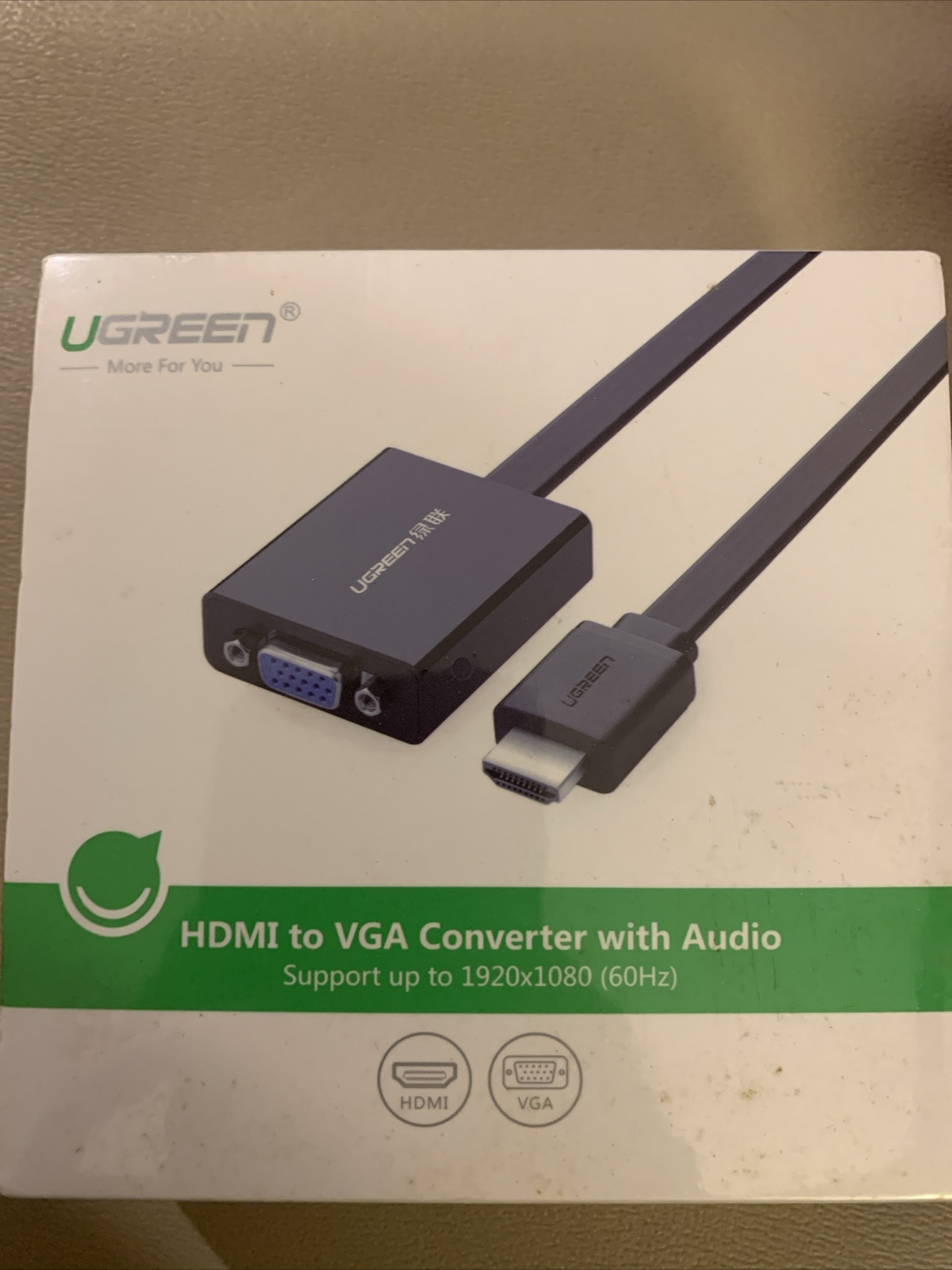 UGREEN 40248 HDMI TO VGA Converter Adapter With Independent Audio USB Interface