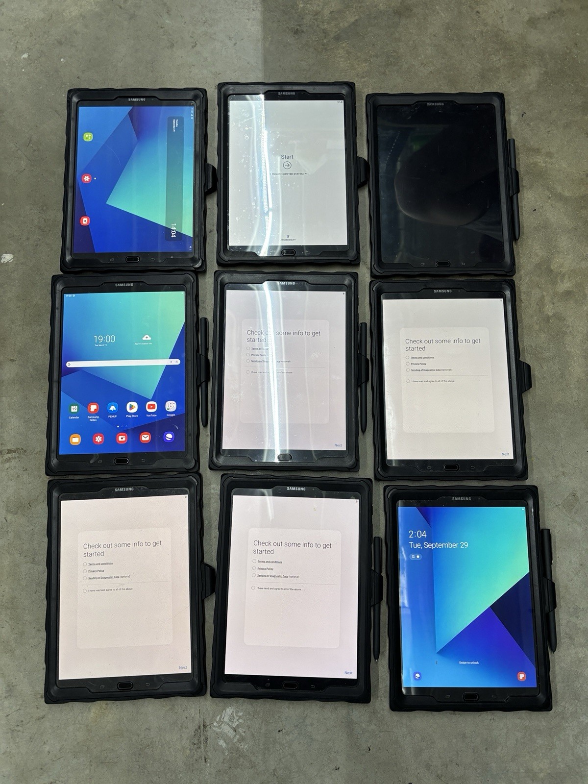 Samsung Galaxy Tab S3 9.7" 32GB 4GB RAM Wi-Fi Black Tablet SM-T820 lot of 9