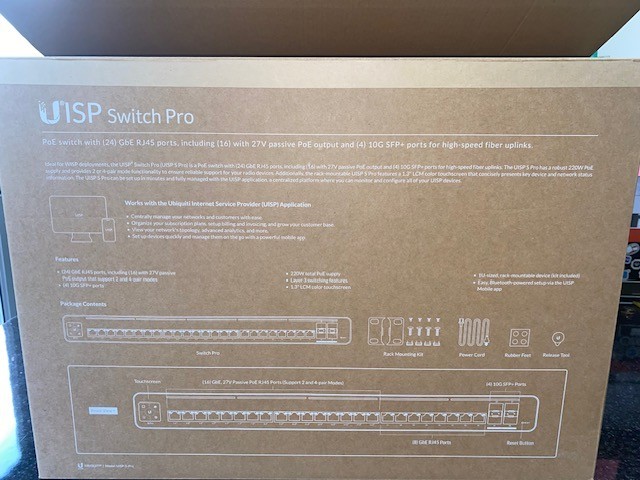 Ubiquiti UISP Switch Pro 24-Port PoE Compliant Managed Switch