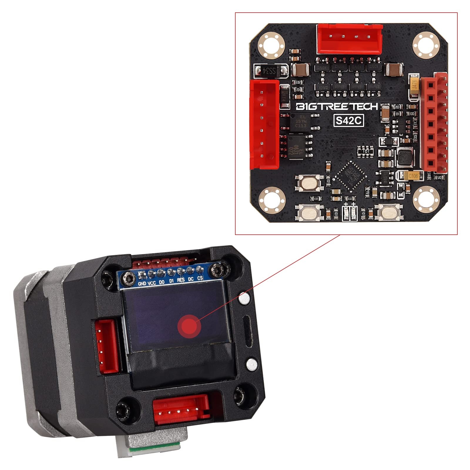 BIGTREETECH S42C V1.1 High Speed Closed Loop Driver Control Board 42 Stepper ...