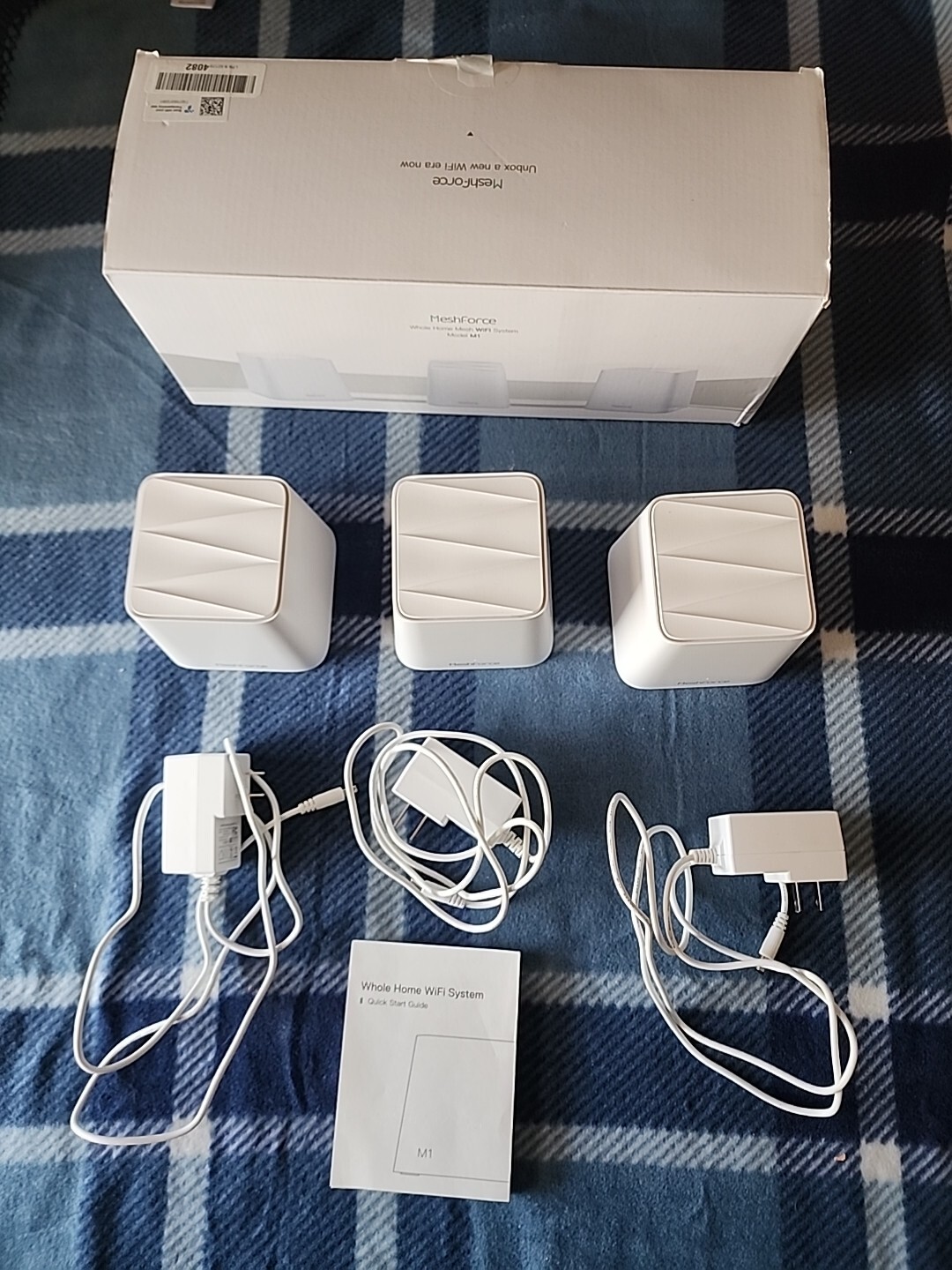 MeshForce M1 Whole Home Mesh WiFi System AC1200 Dual Band 3 Pack Covers 4500ft