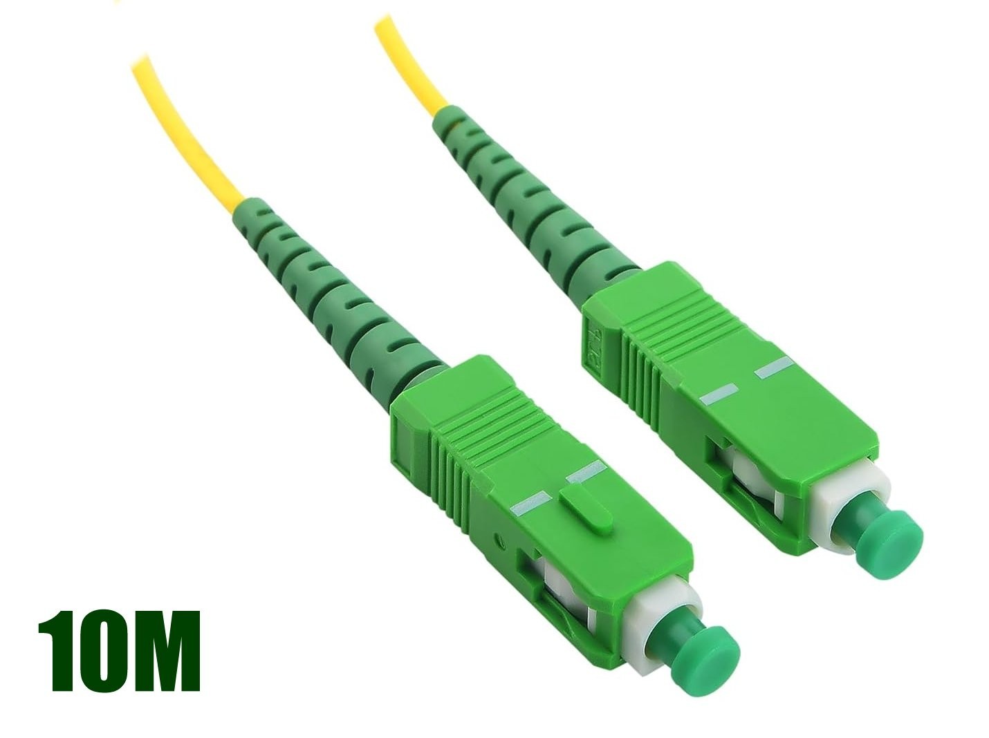 10M SC/APC to SC/APC Fiber Optic Simplex Single mode Optical Patch Cable Yellow