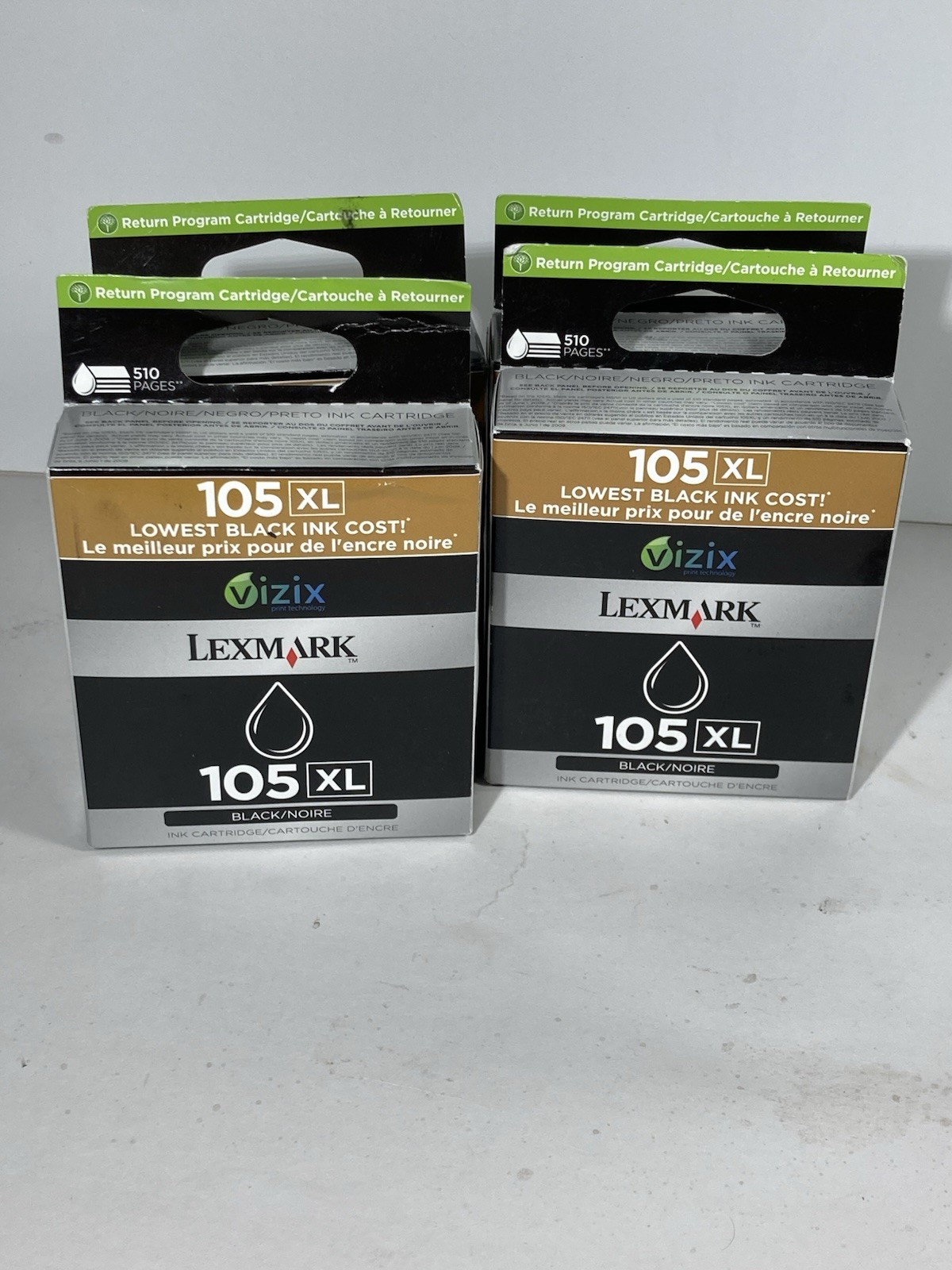 Lexmark 105XL Ink Cartridge for Pinnacle Pro901 Printer - Black Lot Of 4