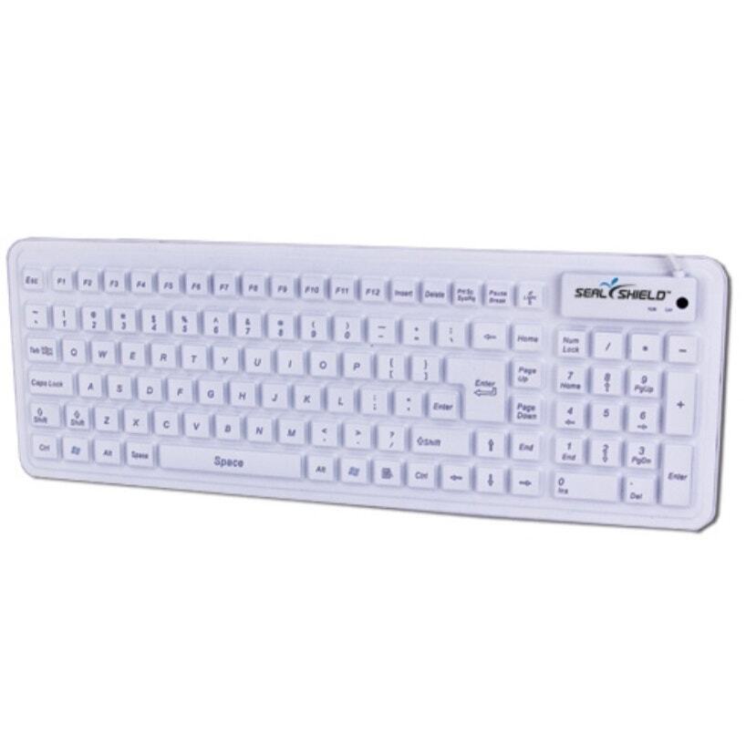 Seal Shield Washable Backlit Silicone Keyboard, Dishwasher Safe, Antimicrobial 