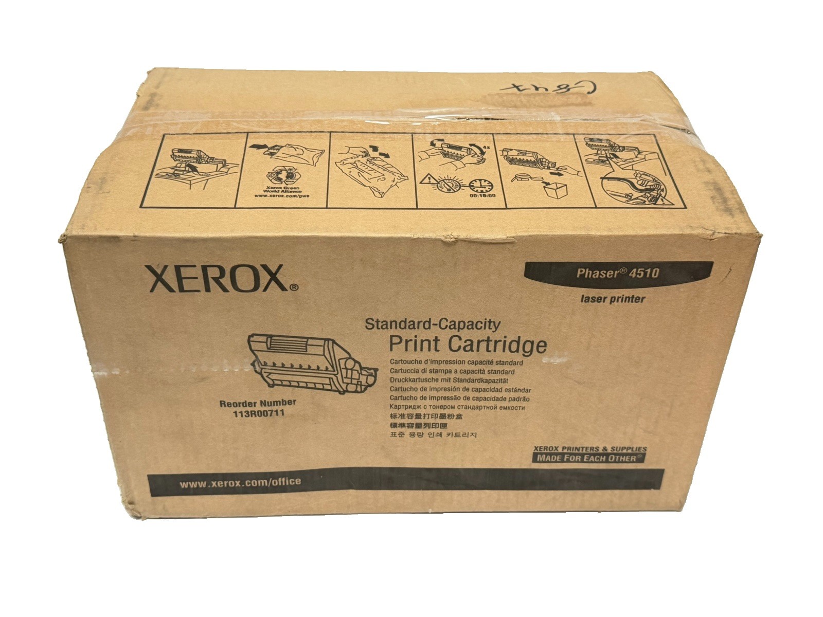 Xerox 113R00711 Black Toner Cartridge For Xerox Phaser 4510 - Sealed Bag -