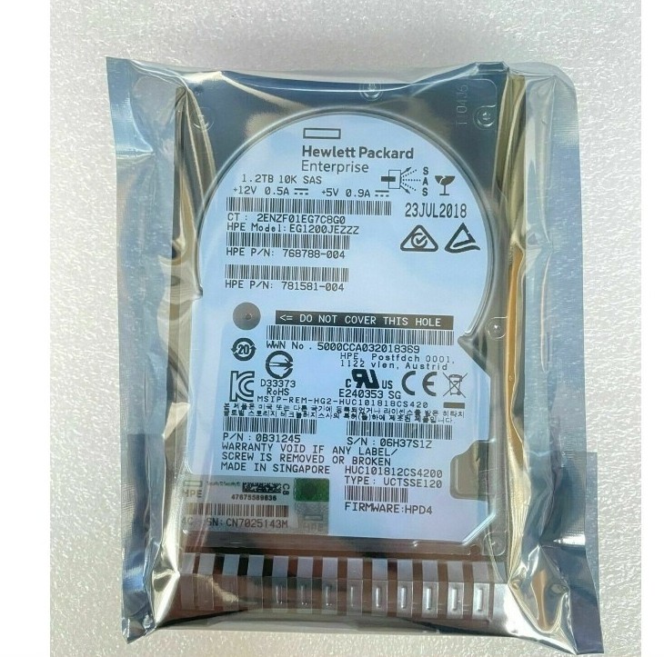 HP 10K 1.2TB SAS 12G 2.5" HDD 781578-001 781518-B21 G8 G9 Hard Drive