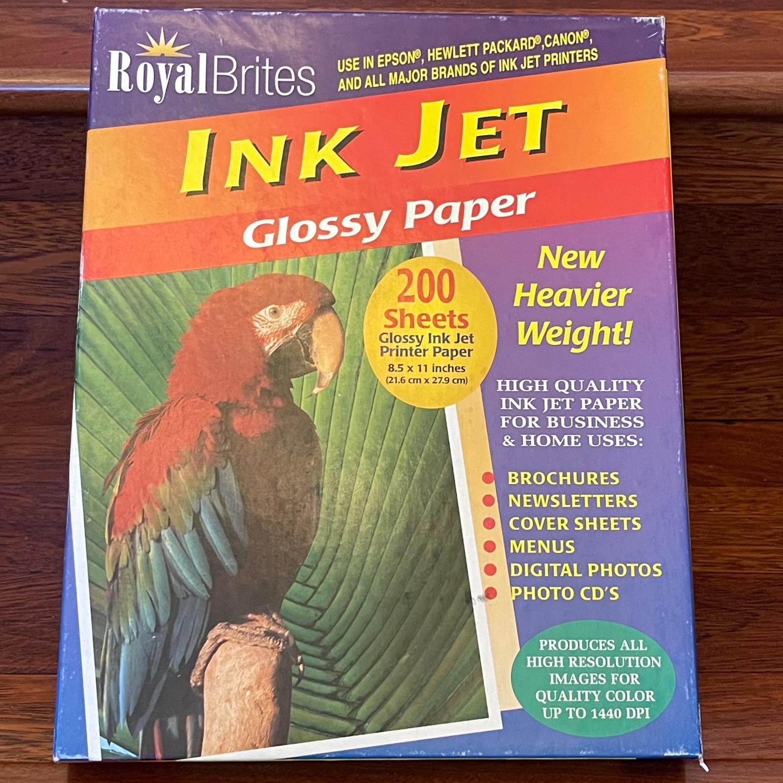 Royal Brites Glossy Photo Paper Sheets (145) 8.5 x 11 Fit Ink Jet Printers-Open