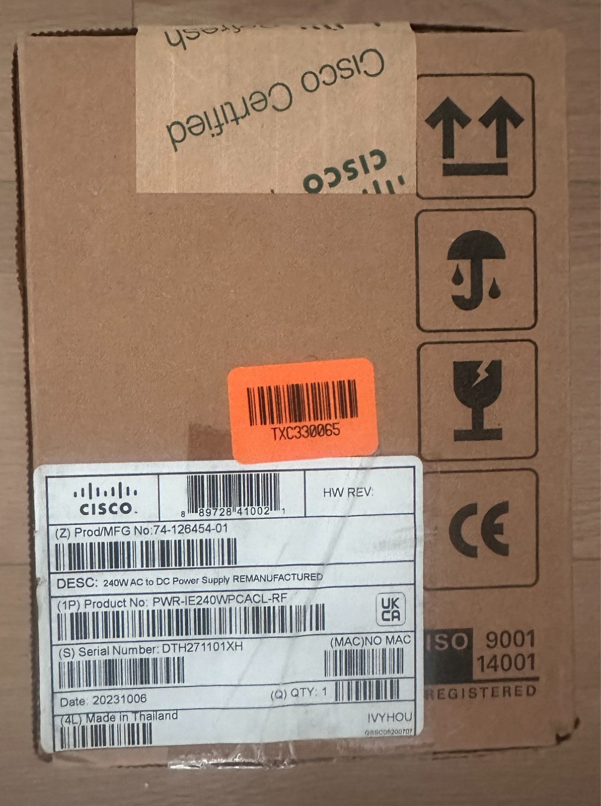 Cisco PWR-IE240W-PCAC-L= Power Supply cisco refresh