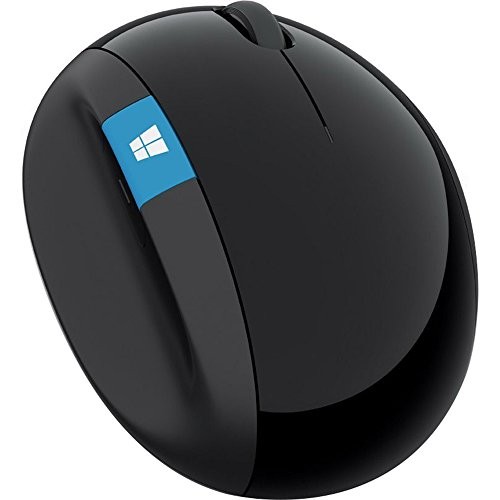 Microsoft Sculpt Ergonomic Mouse L6V-00001 Black USB Optical PC Laptop