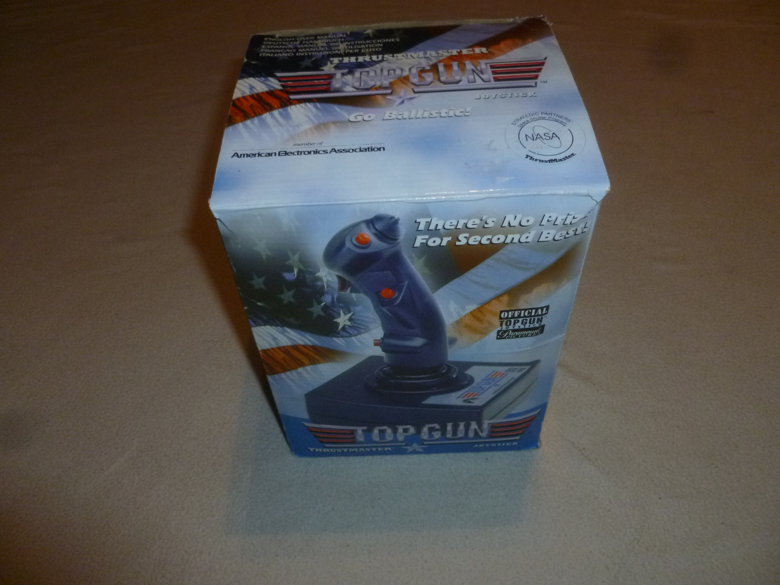VINTAGE TOP GUN FLIGHT CONTROLLER JOYSTICK PC 15 PIN BOXED THRUSTMASTER OFFICIAL