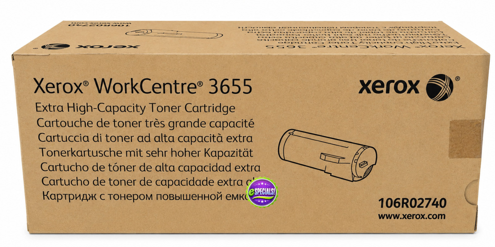 Genuine Xerox 106R02740 Black Toner, Brand New Sealed Box, We Ship Fast