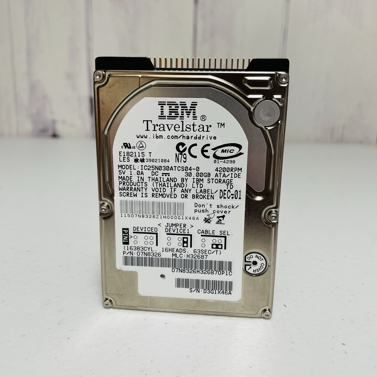 IBM Travelstar 30GB 2.5” IDE HD IC25N030ATCS04-0