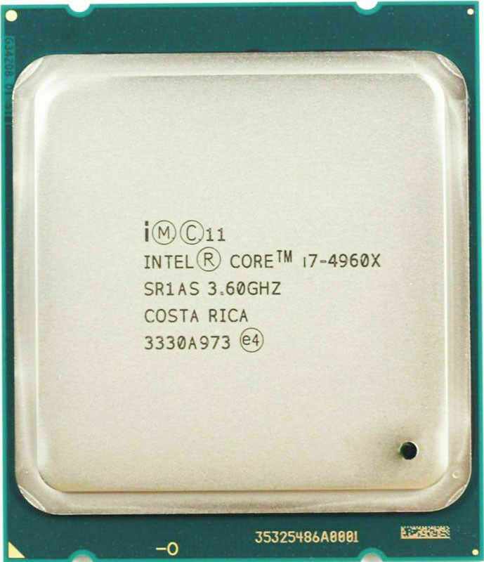 Intel 6 Core I7-4960X Processor Extreme Edition 15M Cache 4.00 GHz 12 Threads.