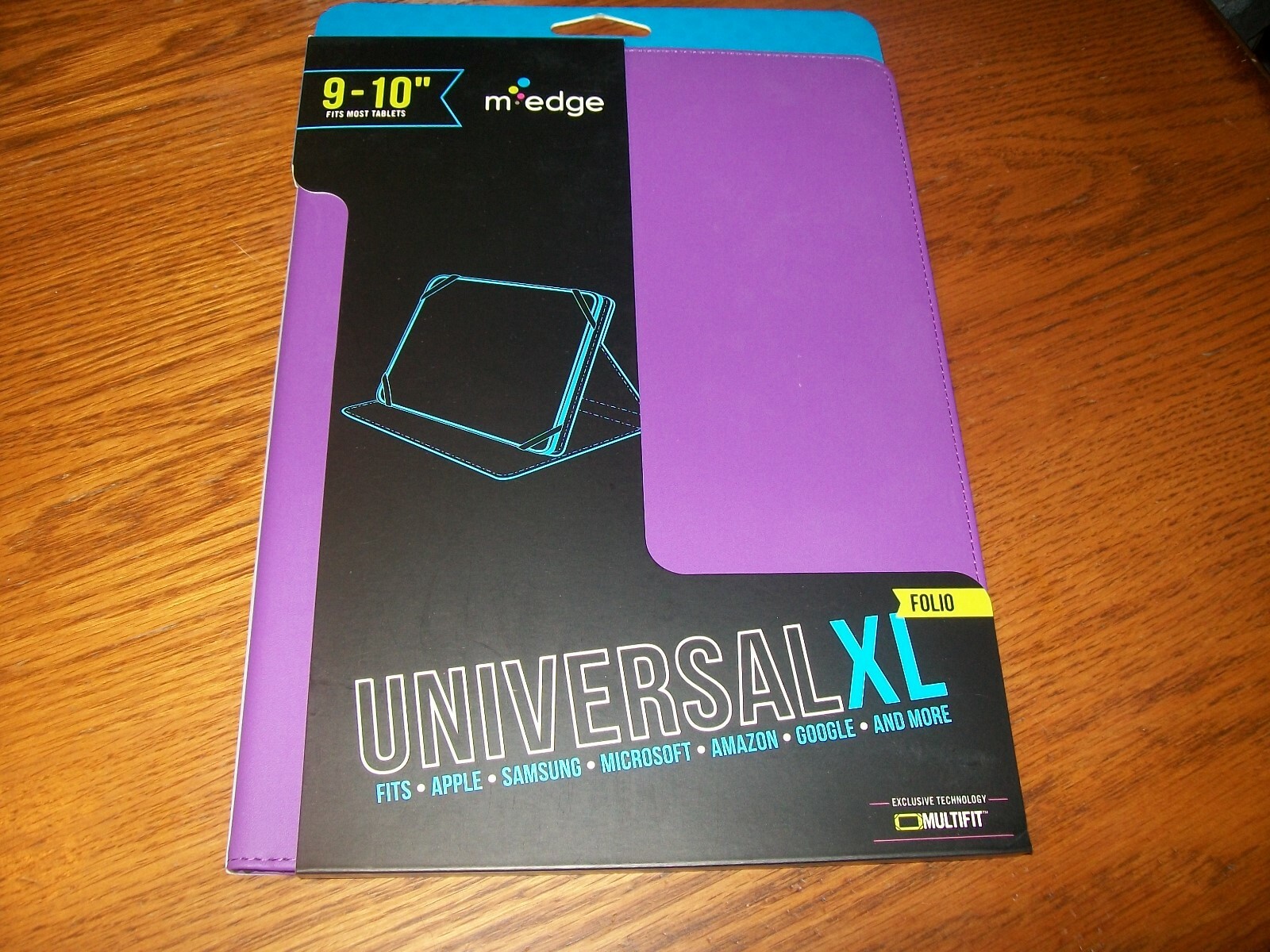 M Edge Universal XL Purple Multi-fit Exclusive Technology Tablet Folio 9-10" 