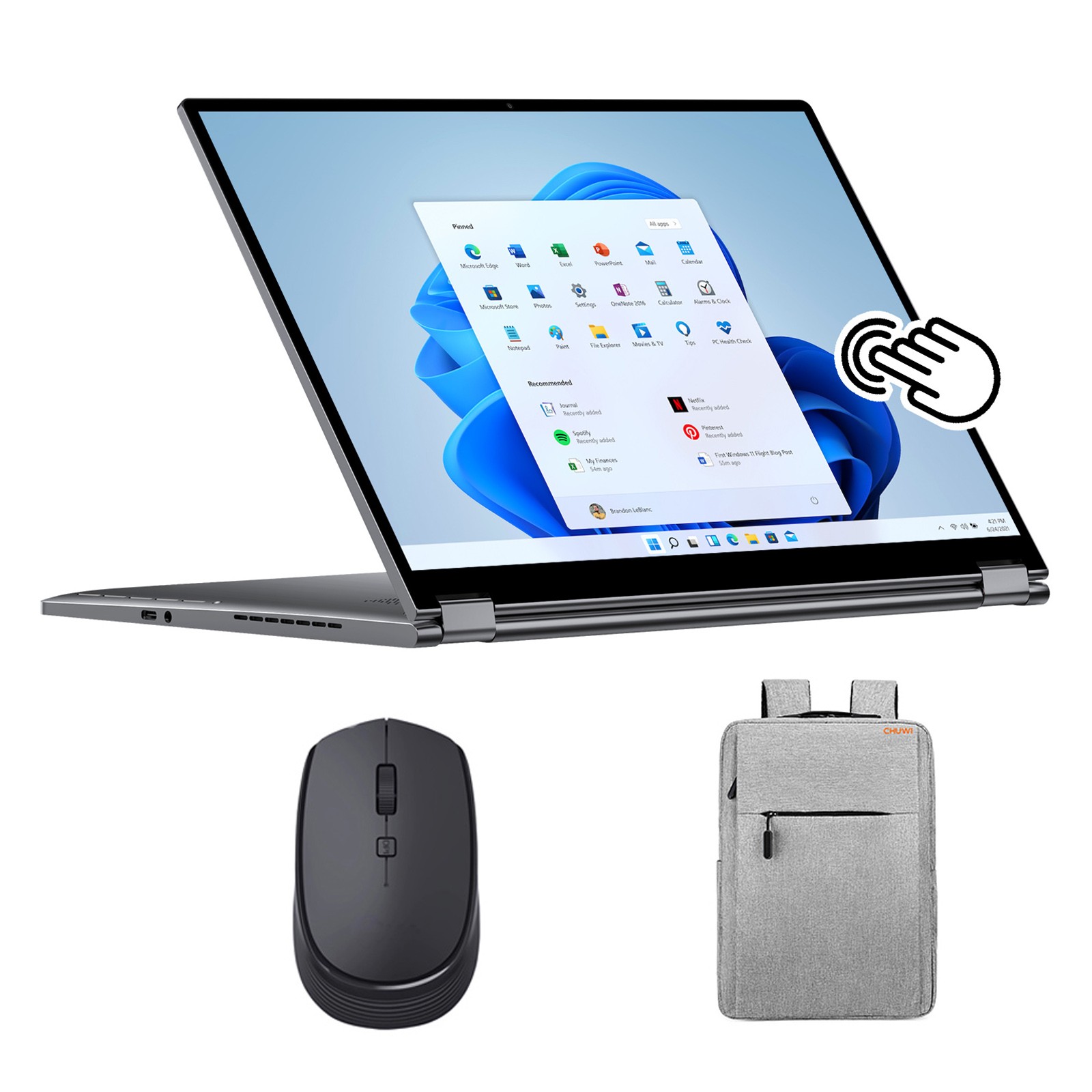 CHUWI FreeBook 13.5" Convertible Laptop - Intel N100, 12GB RAM, 512GB SSD