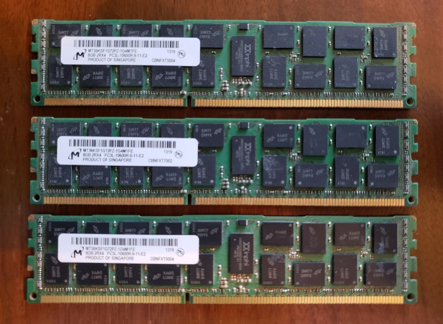 Micron 24GB (3 x 8GB) 2Rx4 PC3L-10600 DDR3 Server Memory MT36KSF1G72PZ-1G4M1FE