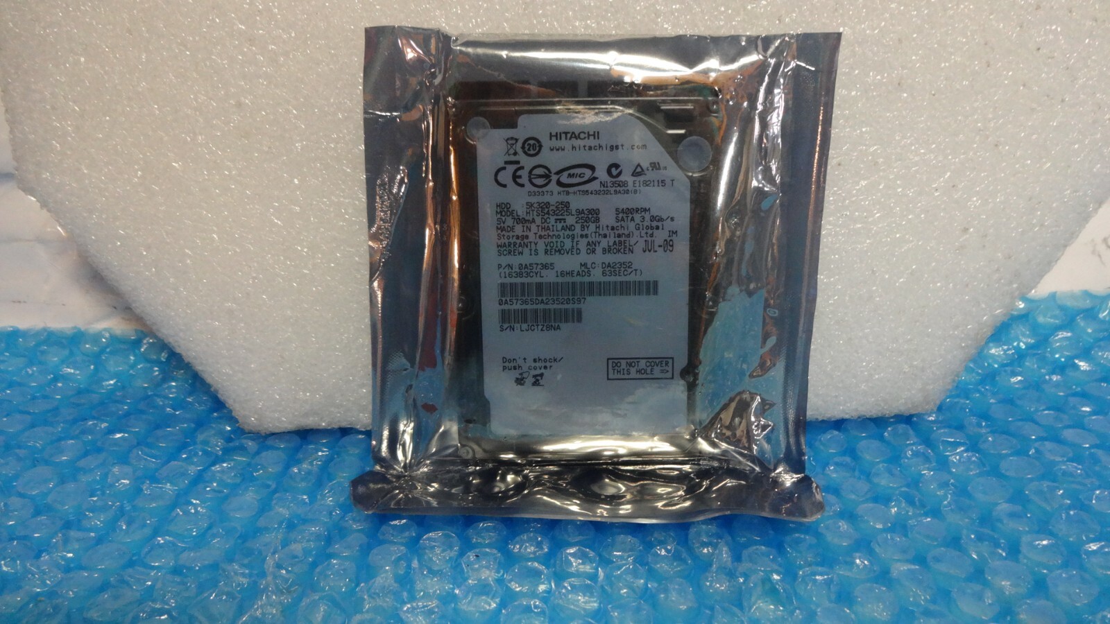 HITACHI 250GB SATA 2.5” Laptop Hard Drive