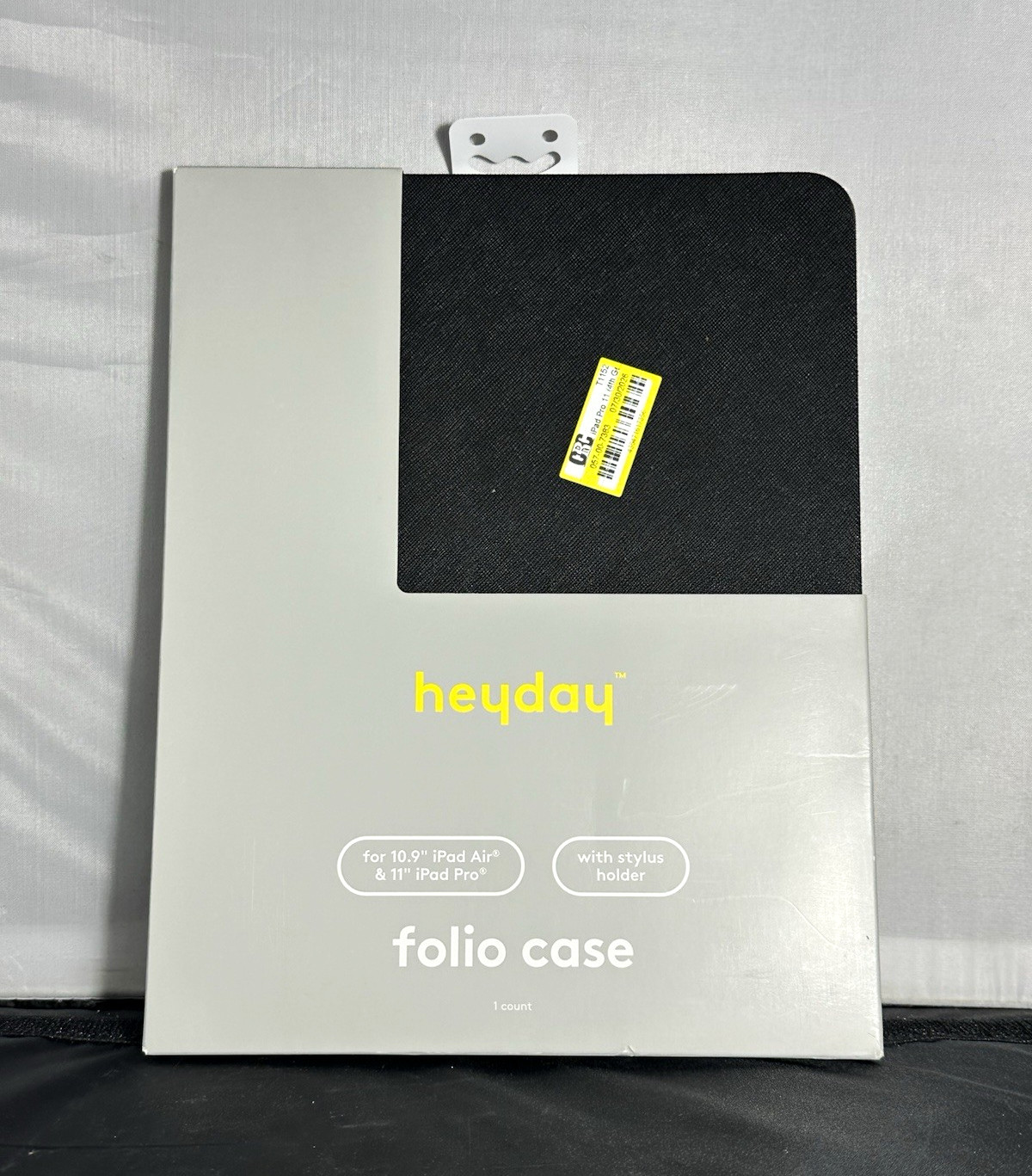 heyday Folio Case iPad Air 10.9"/iPad Pro 11" Black Saffiano Pencil Stand