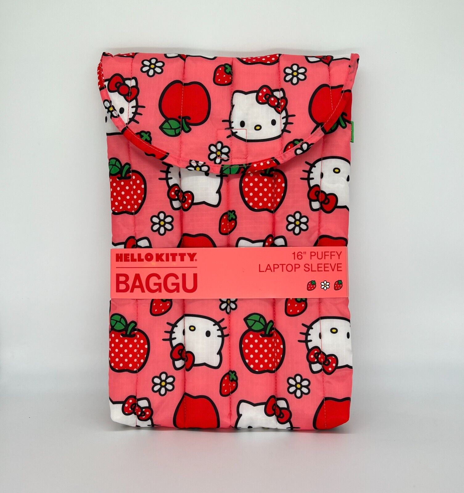 NWT Baggu Hello Kitty 16 Inches Puffy Laptop Sleeve Apples