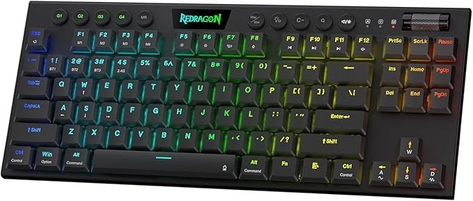 Redragon K621 Horus TKL Tri-Mode Wireless RGB Mechanical Keyboard (Red Switches)